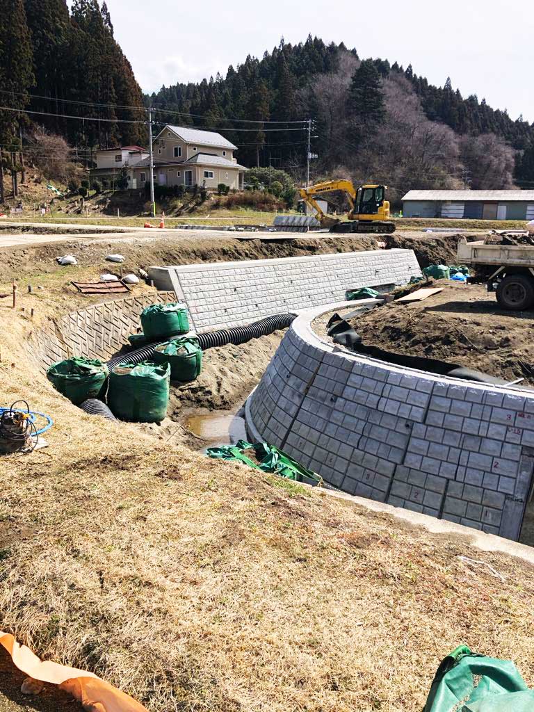 宮城県大郷町災害復興工事
